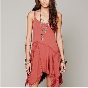 Free People Tattered Up Shred Slip Dress XS